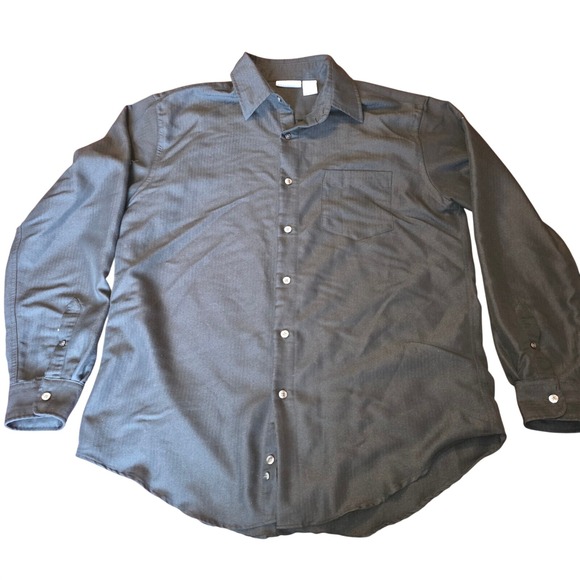 Breakwater Other - BREAKWATER Men's Black on Black Stripes long-sleeved button-up shirt Size Med